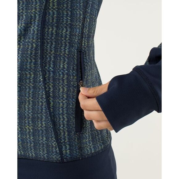 Lululemon Women’s Nice Asana Jacket in Ziggy Wee August Inkwell / Inkwell - Picture 7 of 15